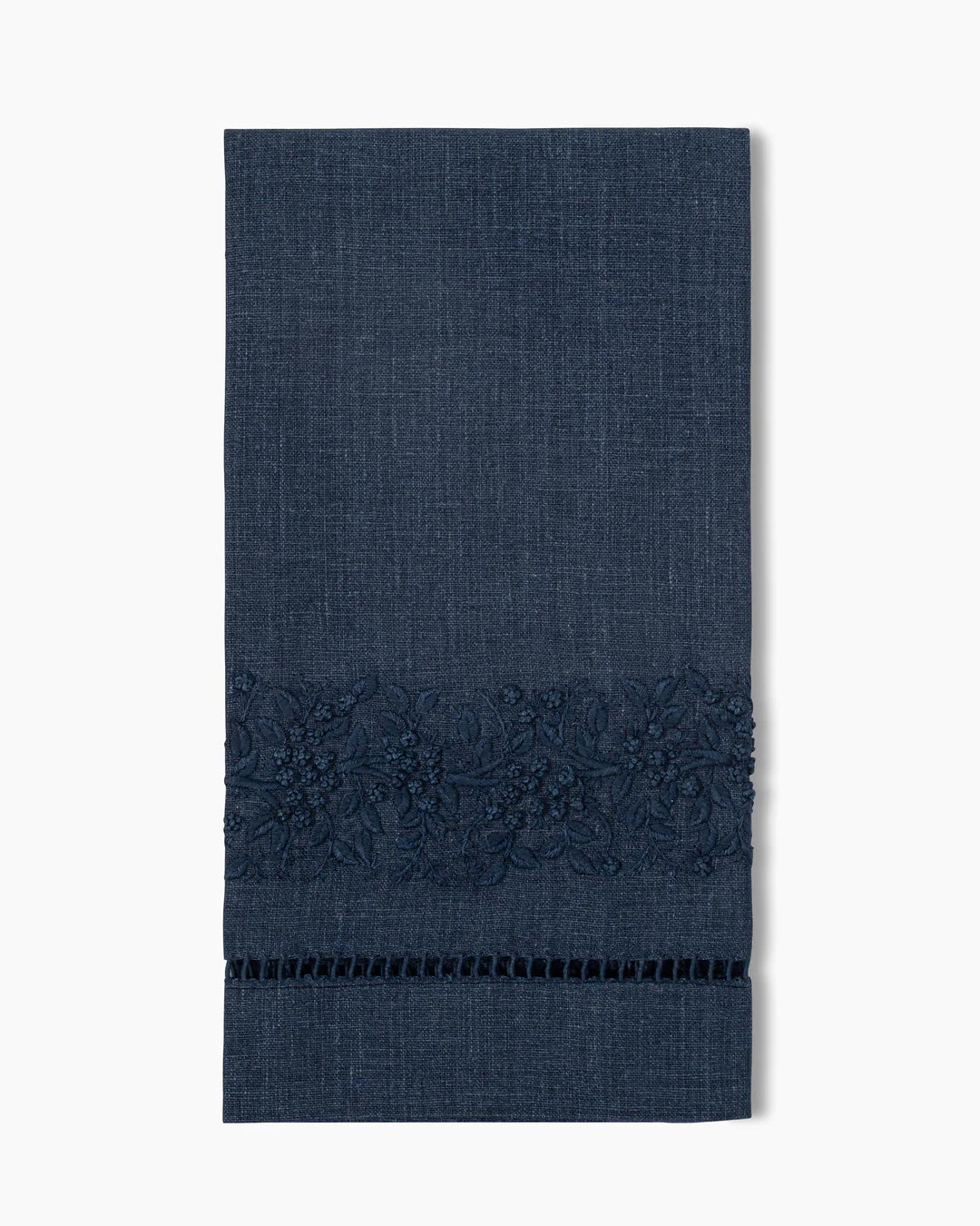 Jardin Monochrome Hand Towels in Navy, Set of Two