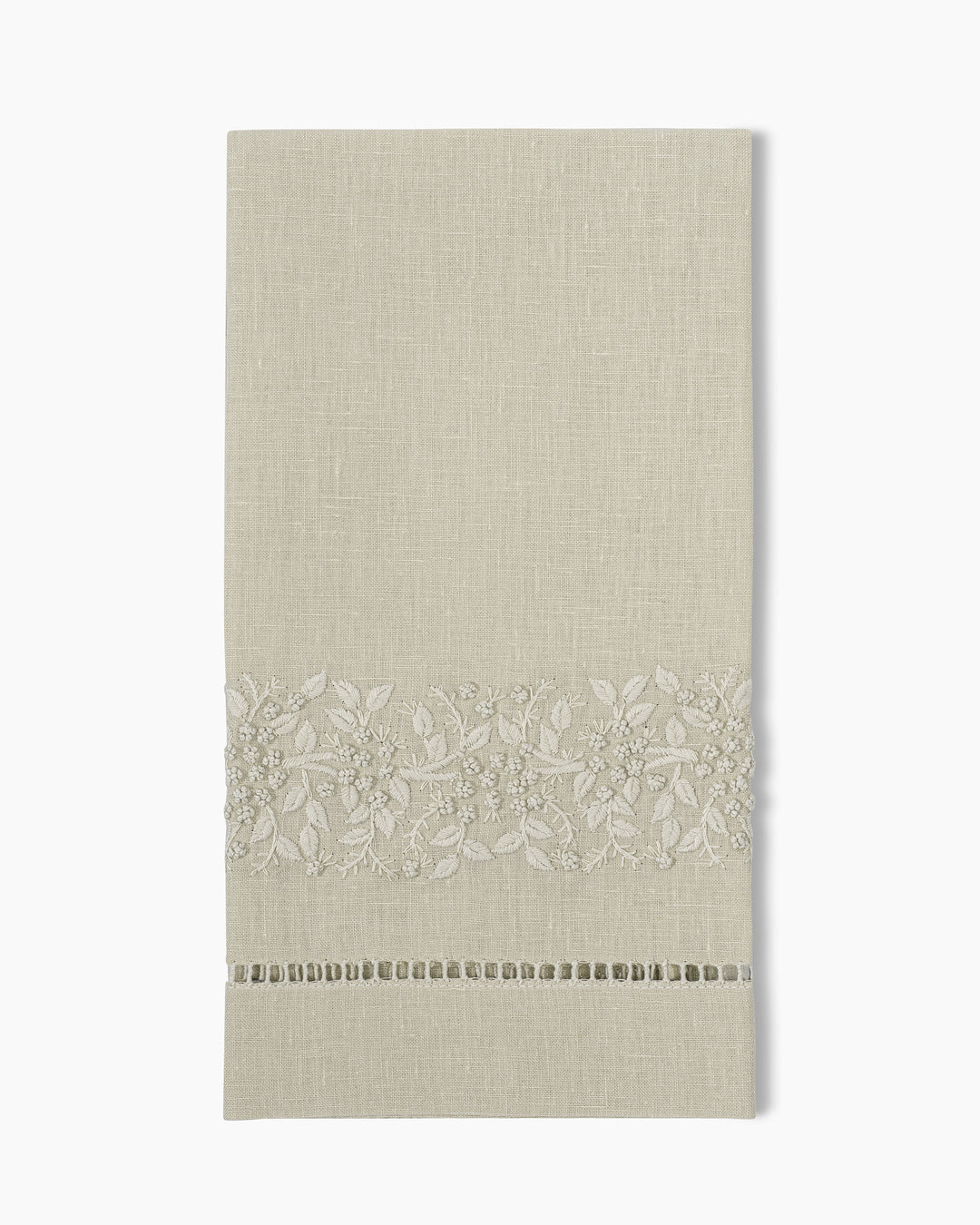 Jardin Monochrome Hand Towels in Taupe, Set of Two