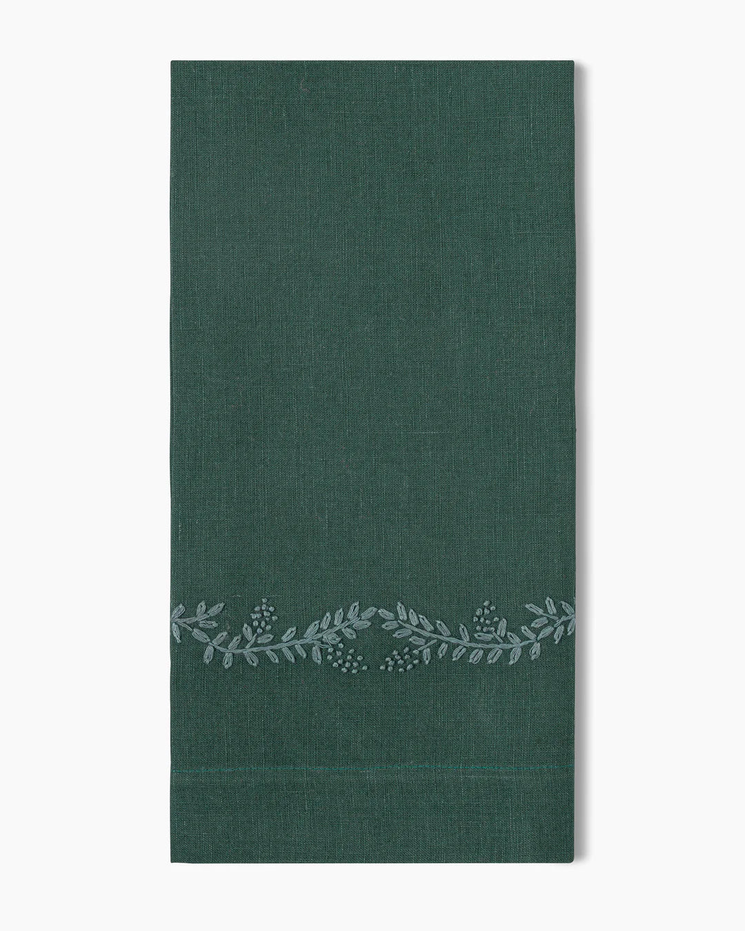 Prism Vine Linen Hand Towels in Peacock, Set of Two