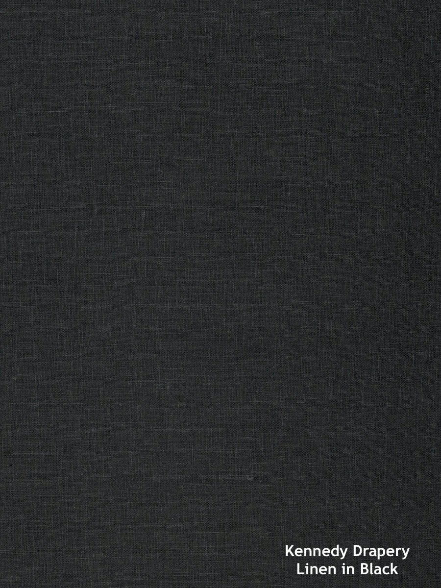 Kennedy Drapery Linen in Black Sample