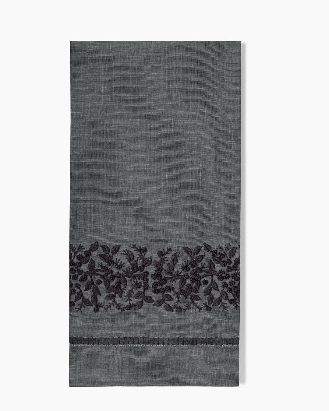 Jardin Monochrome Hand Towels in Charcoal, Set of Two