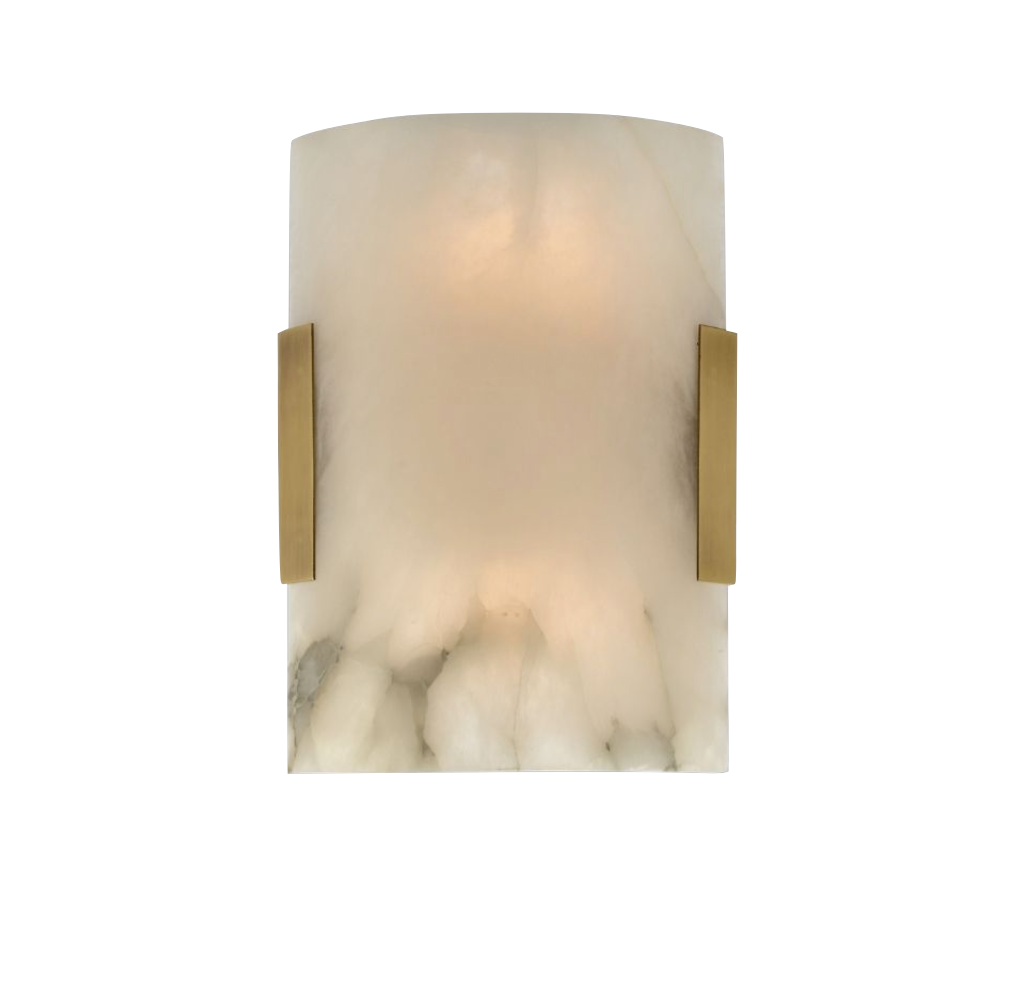 Curved Alabaster Wall Sconce