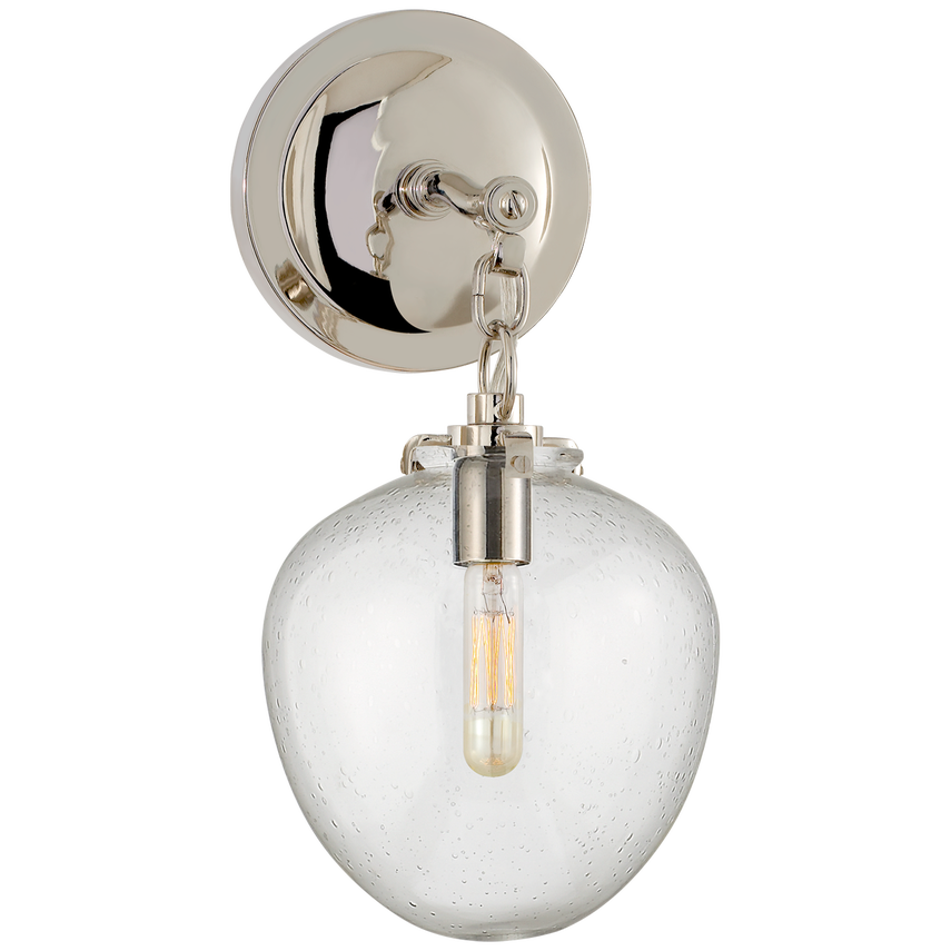 Katie Small Acorn Sconce with Seeded Glass