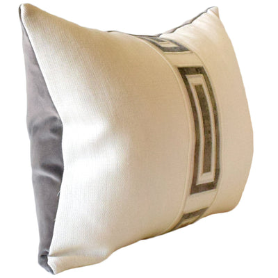 Giorgio Linen Ingot Pillow in Platinum