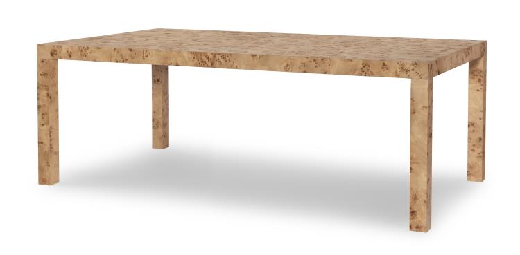 Parsons Burl Dining Table