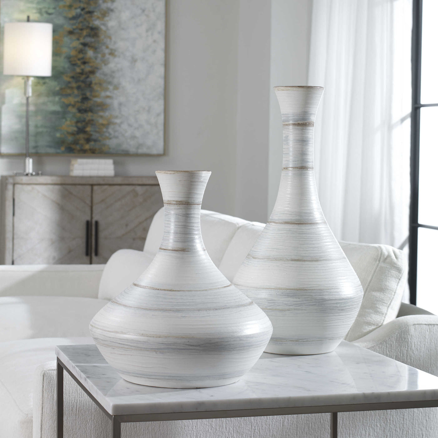 Ceramic Vases, Set of Two