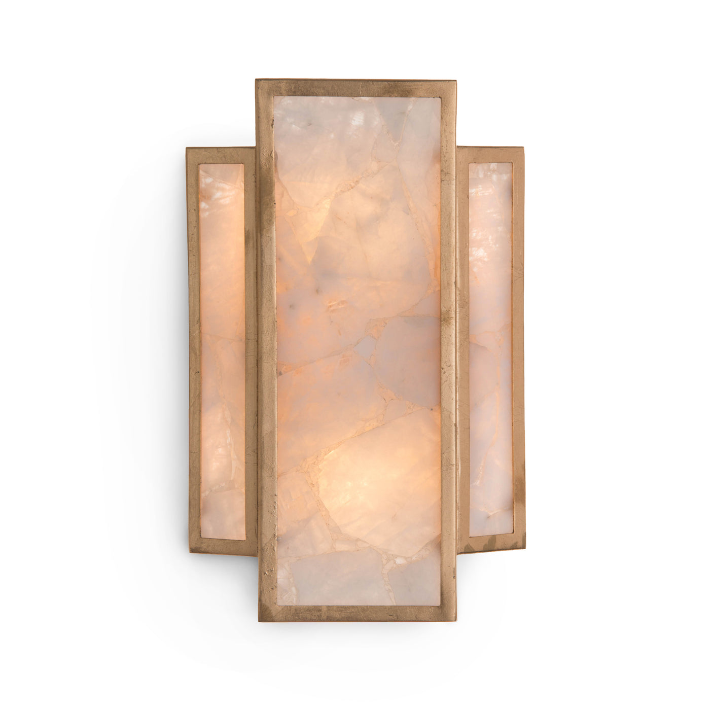 Calcite Panel Two-Light Wall Sconce