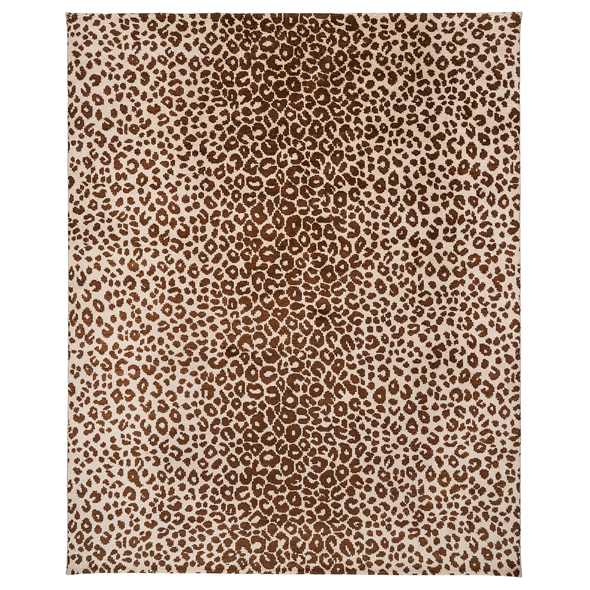 Iconic Leopard Hand-Knotted Rug -Brown