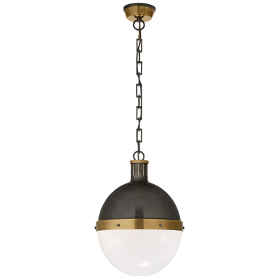 Hicks Large Pendant with White Glass