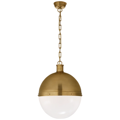 Hicks Extra Large Pendant with White Glass
