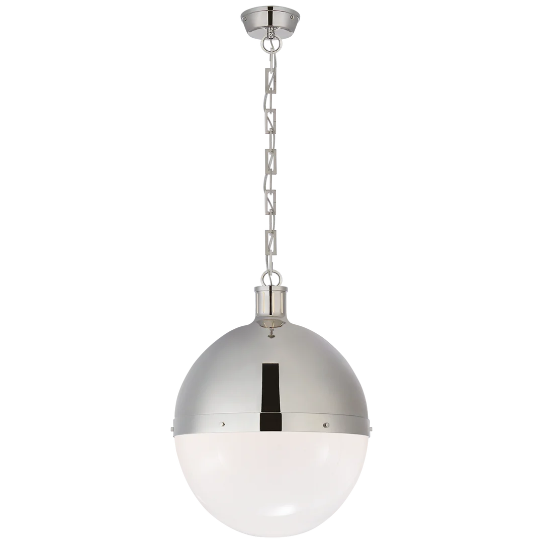 Hicks Extra Large Pendant with White Glass
