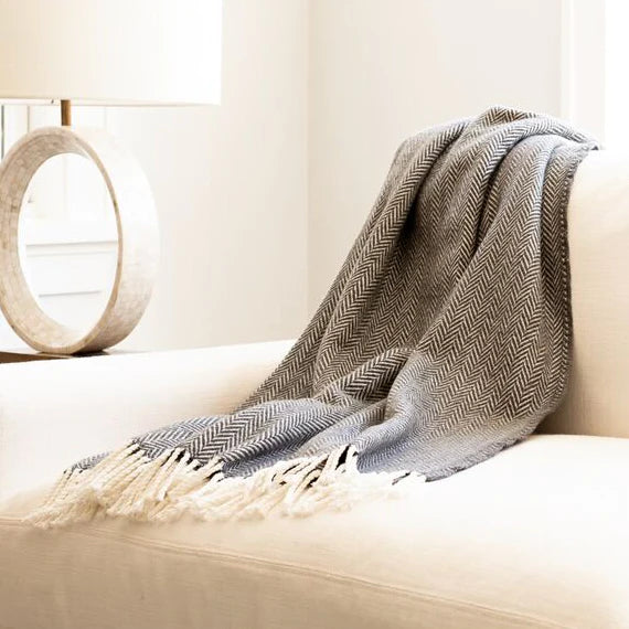 Herringbone Plush Throw