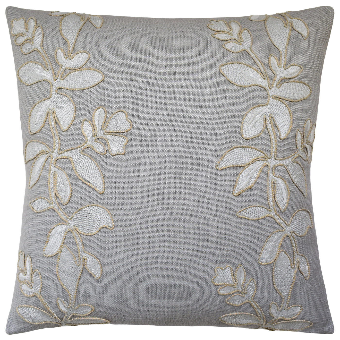 Ginger Flower Pillow in Feather