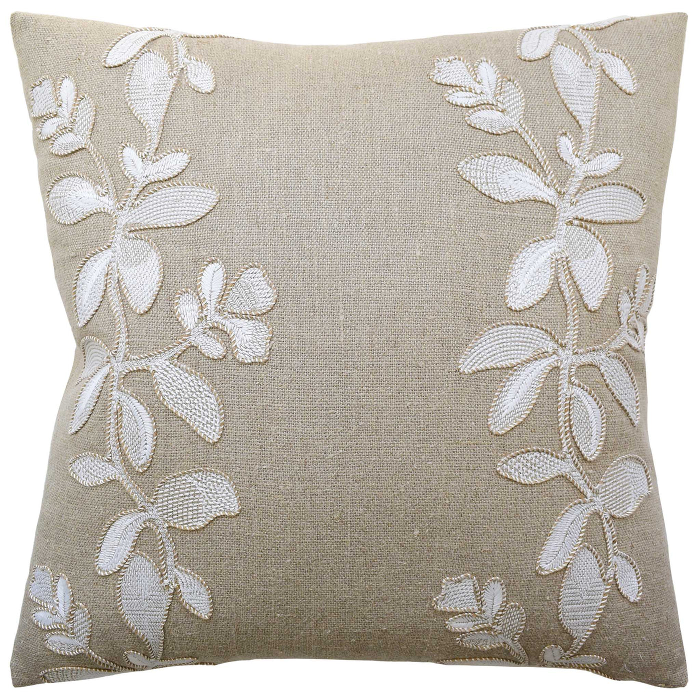 Ginger Flower Pillow in Linen