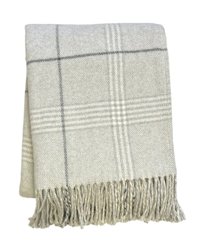 Windowpane Plaid Throw