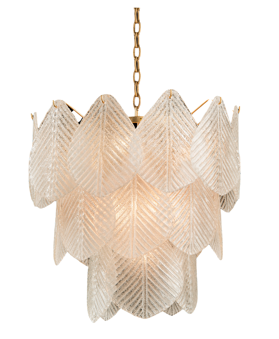 Frosted Glass Nine-Light Chandelier