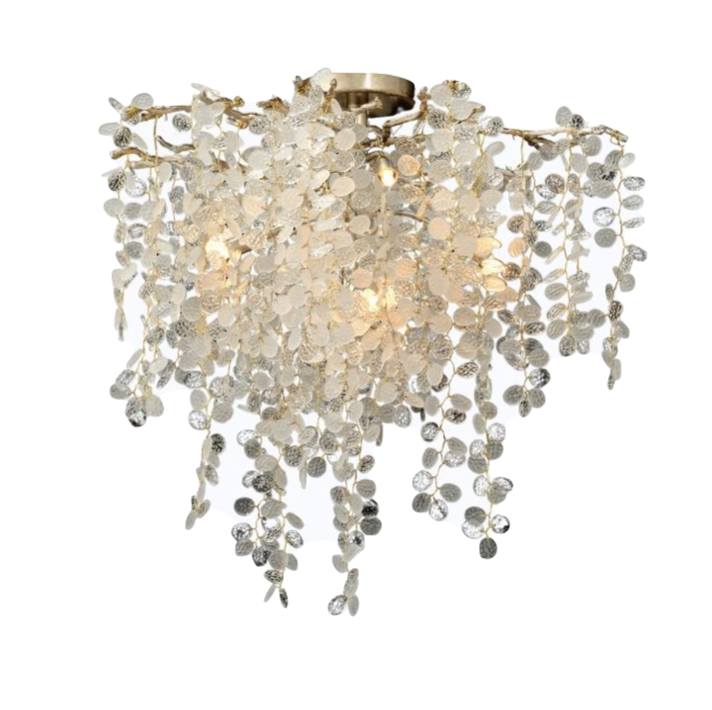 Shiro-Noda Five-Light Semi-Flush Chandelier