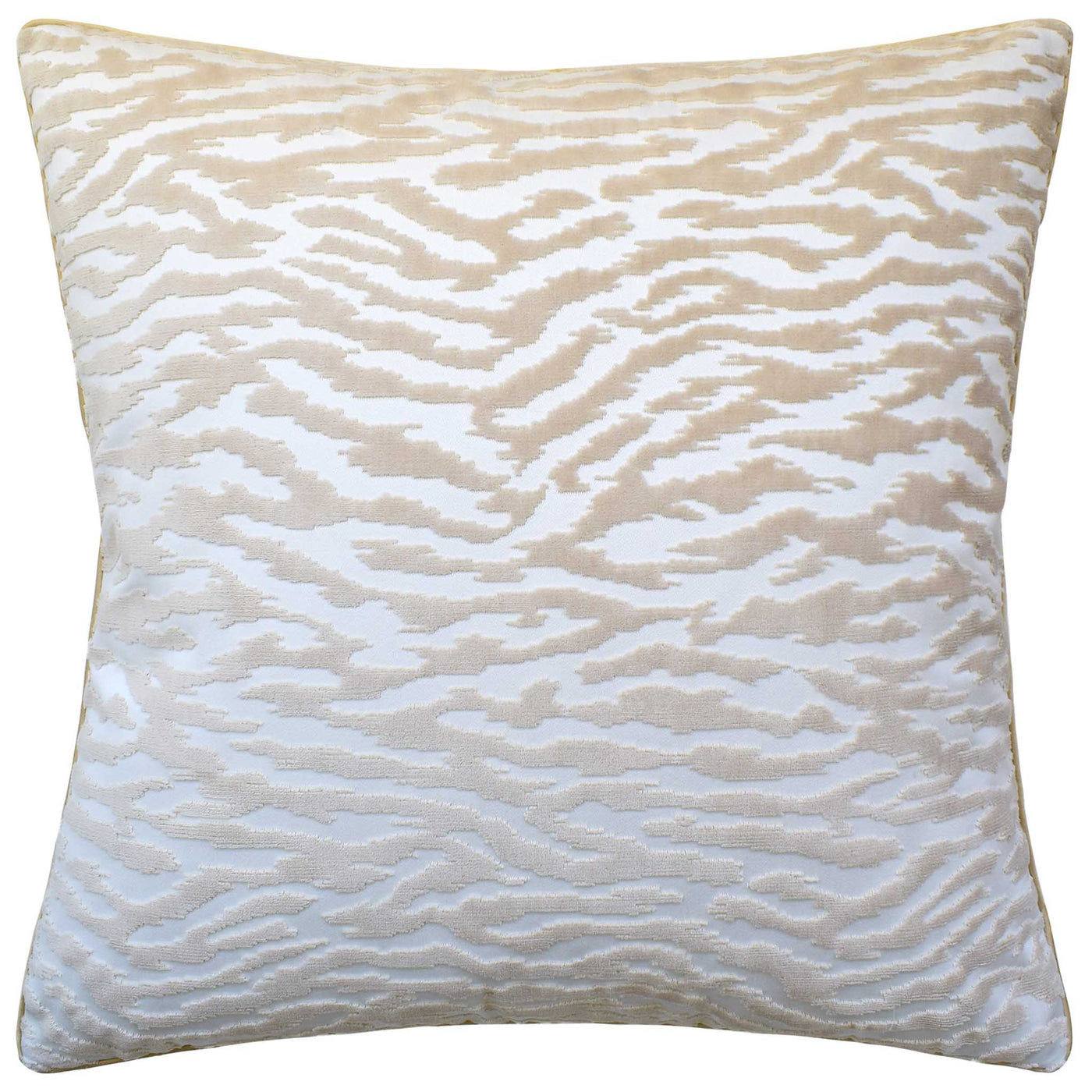 Tadoba Velvet Pillow in Beige