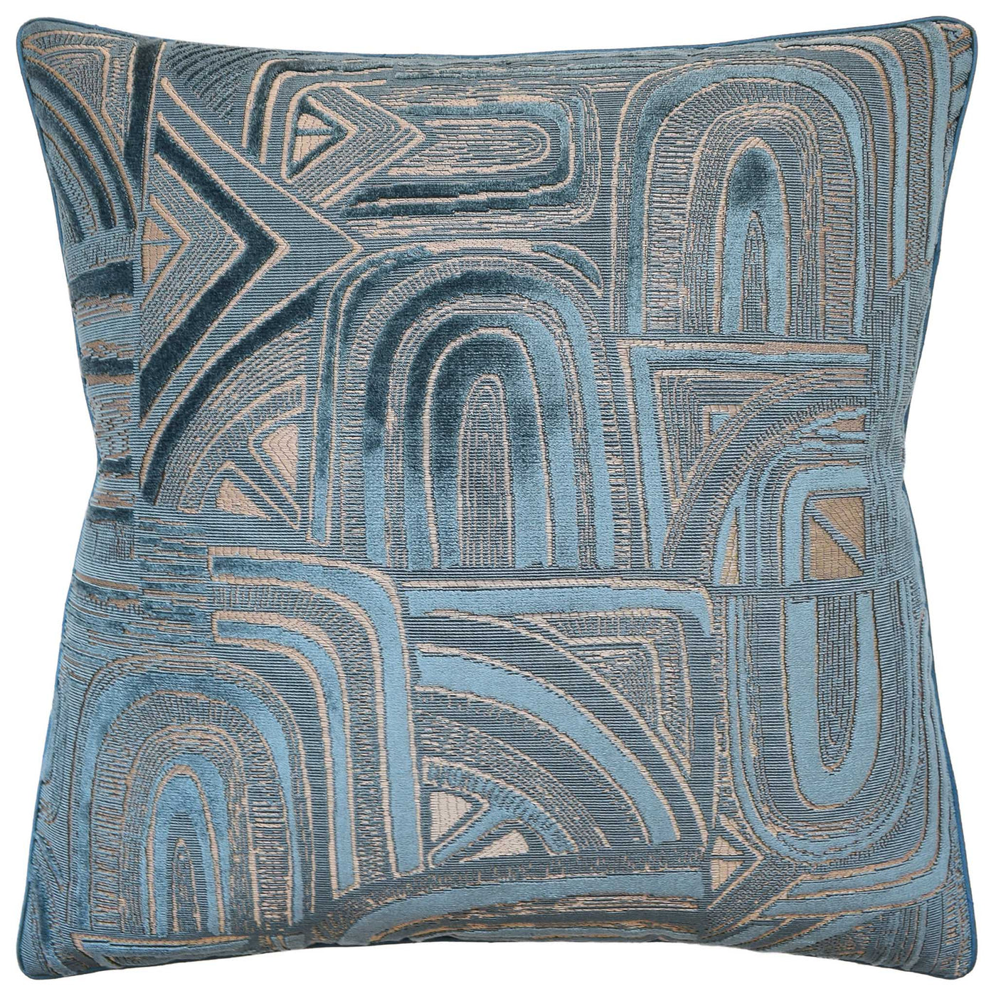 Timbre Velvet Pillow in Teal