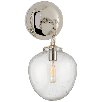 Katie Small Acorn Sconce with Seeded Glass