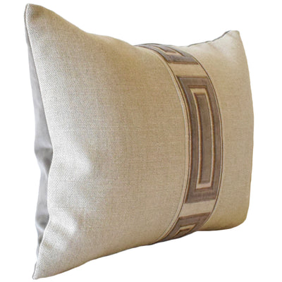 Giorgio Linen Ingot Pillow in Fig