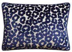 Wild Cat Pillow in Navy