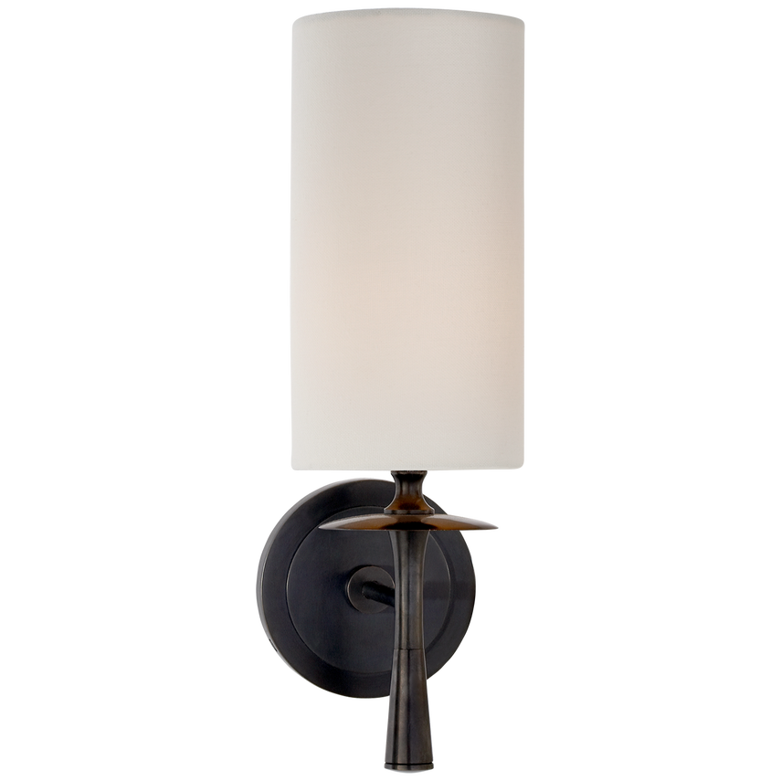 Drunmore Single Sconce with Linen Shade