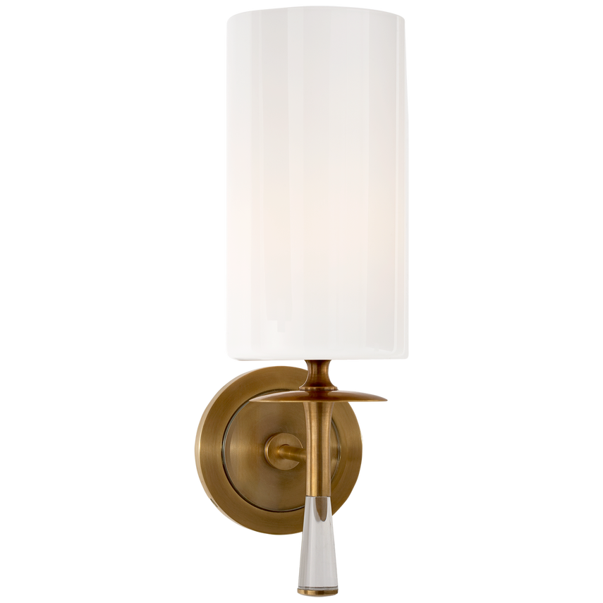 Drunmore Single Sconce with Crystal and Glass Shade