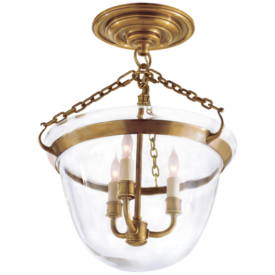 Country Semi-Flush Bell Jar Lantern