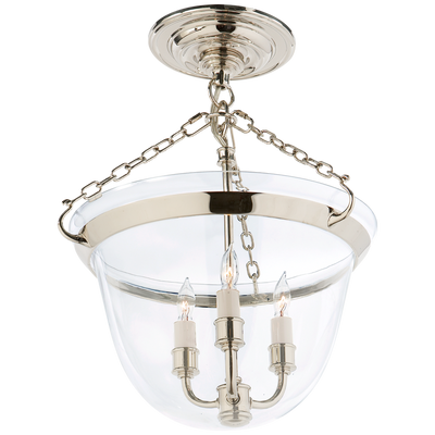 Country Semi-Flush Bell Jar Lantern