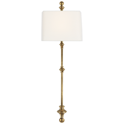 Cawdor Stanchion Wall Light with Linen Shade