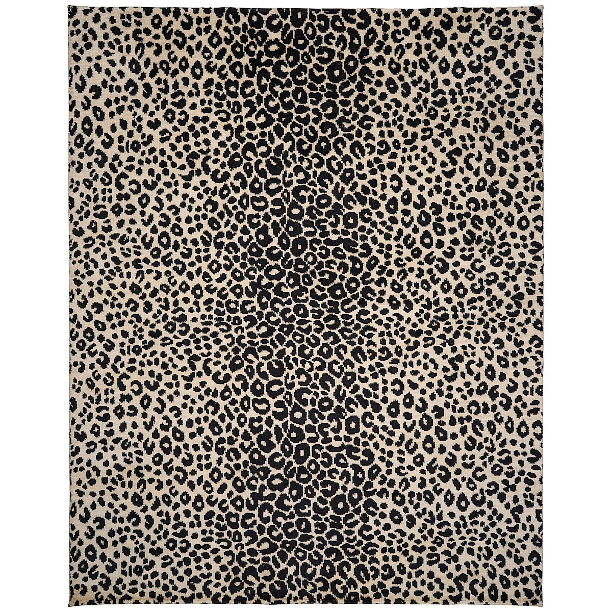 Iconic Leopard Hand-Knotted Rug -Graphite