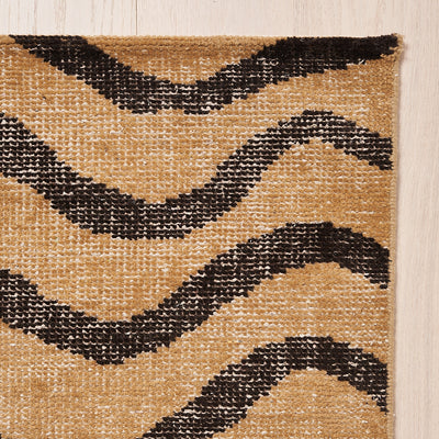 Zebre Hand-Knotted Rug- Brown/Black