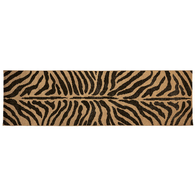 Zebre Hand-Knotted Rug- Brown/Black