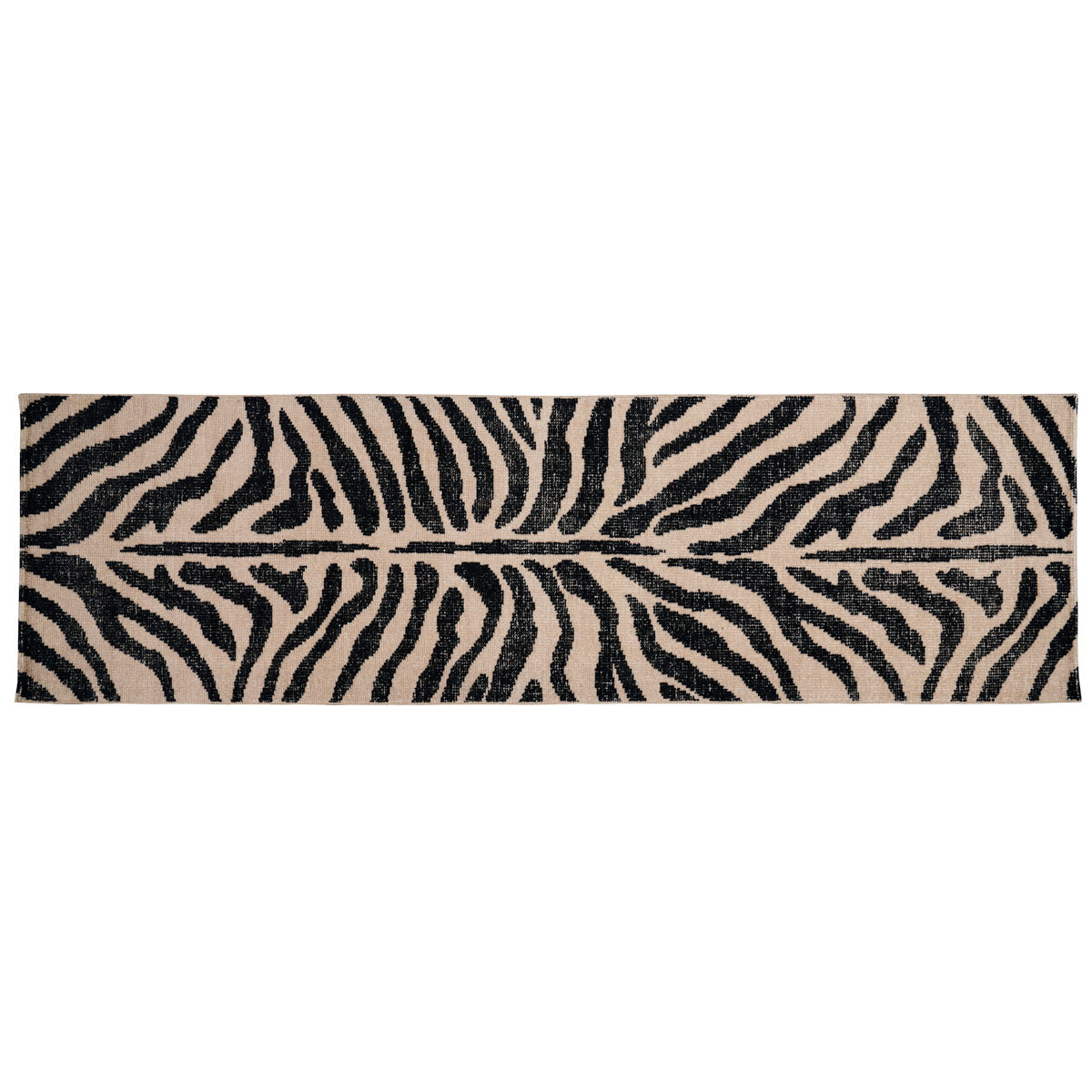 Zebre Hand-Knotted Rug- Ivory/Black