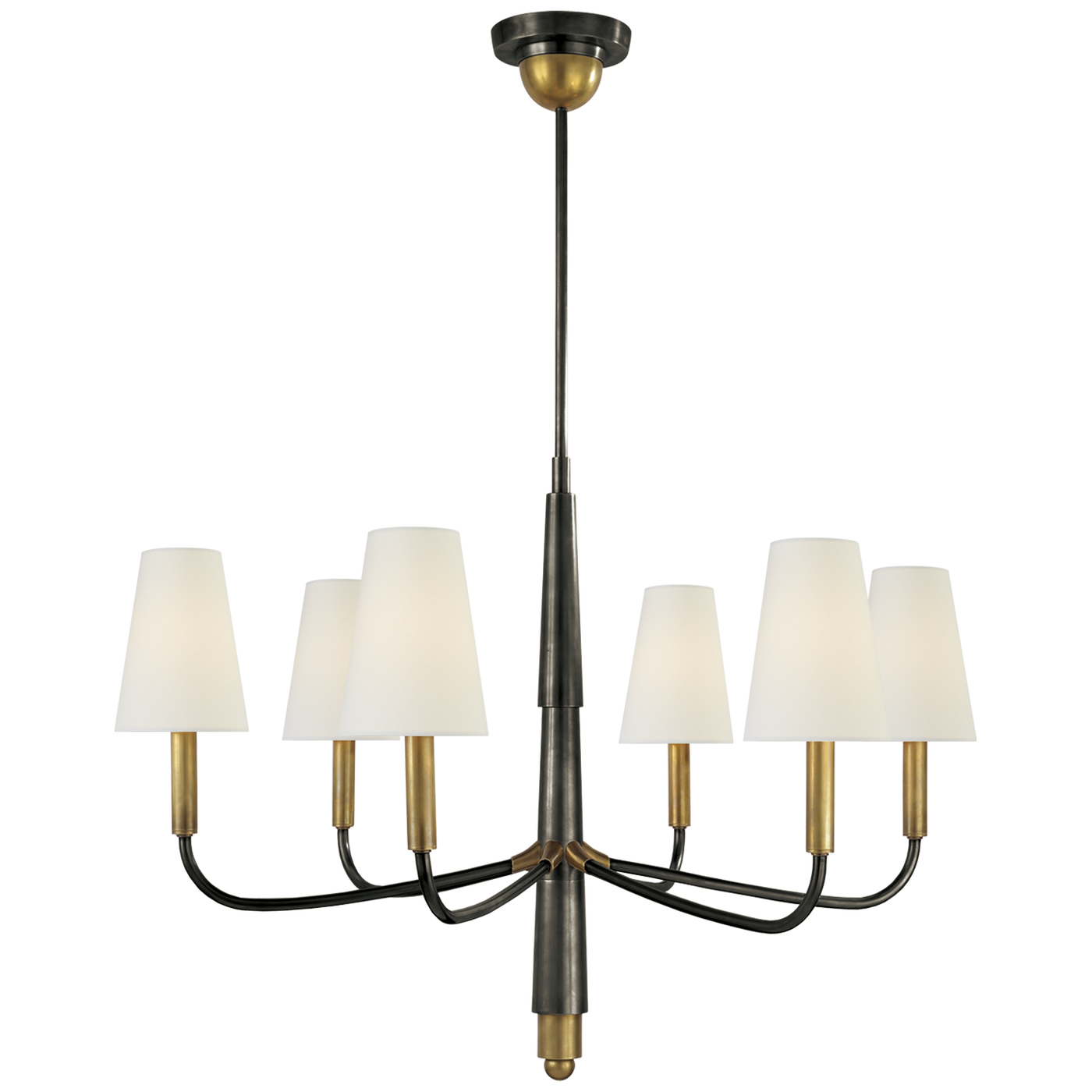 Farlane Small Chandelier with Linen Shades