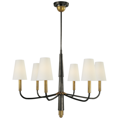 Farlane Small Chandelier with Linen Shades