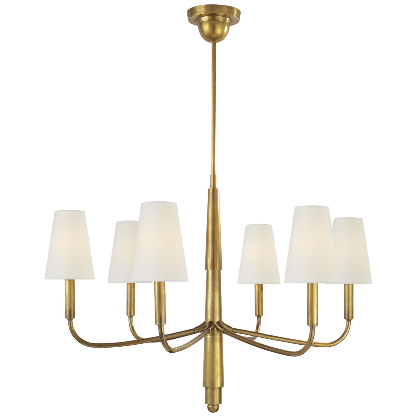 Farlane Small Chandelier with Linen Shades