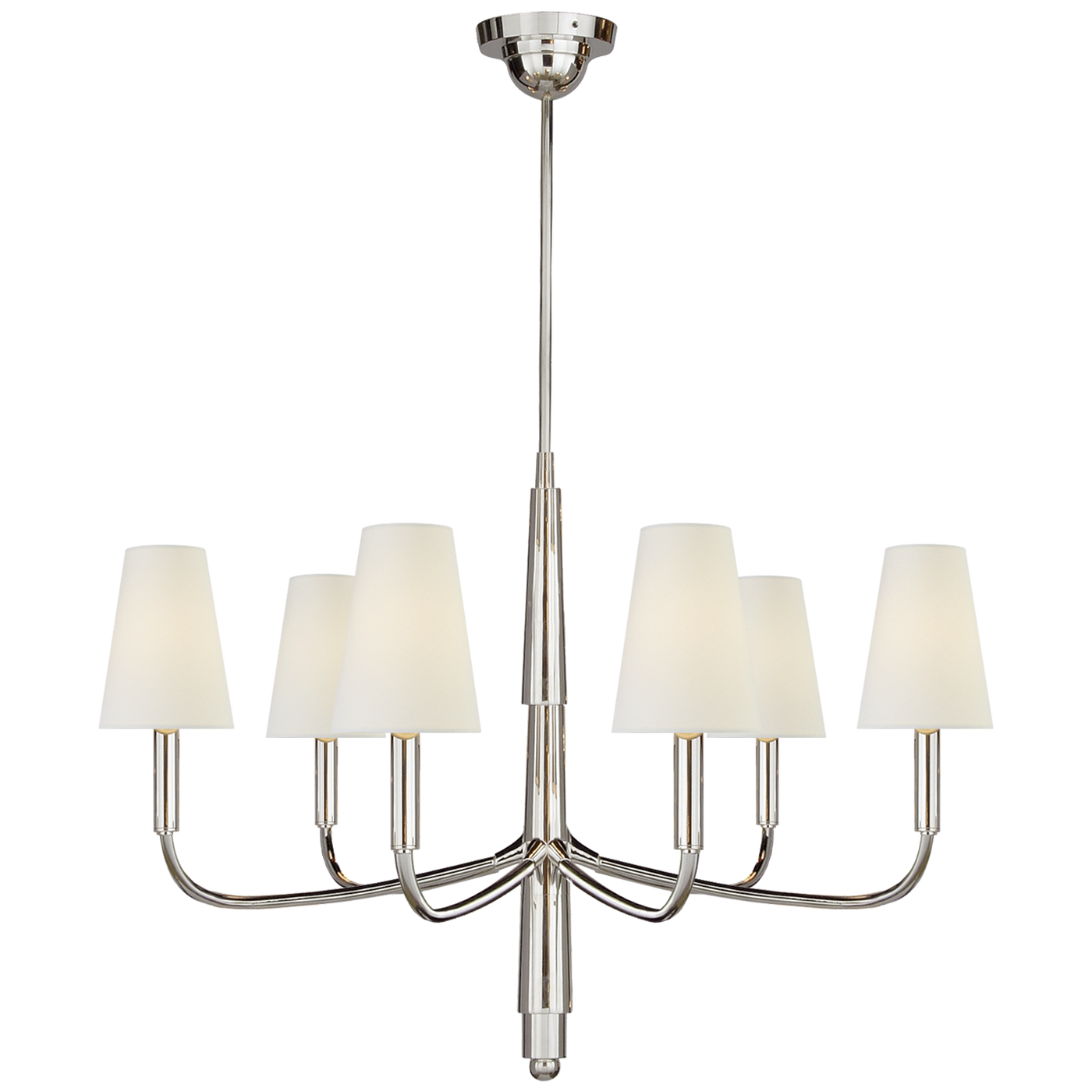 Farlane Small Chandelier with Linen Shades