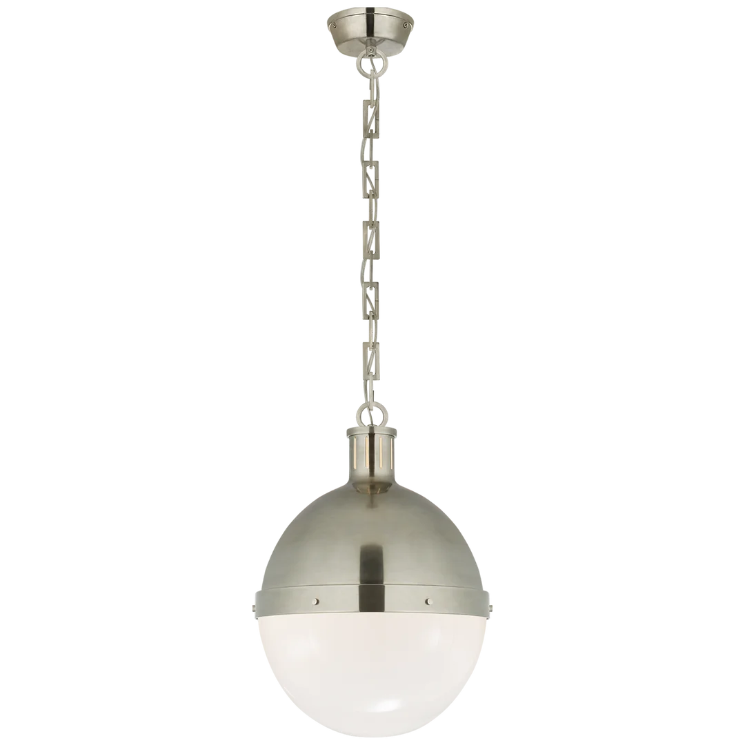 Hicks Large Pendant with White Glass